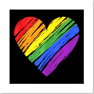 Rainbow Pride Lgbt Pride Lgbt Heart Posters and Art